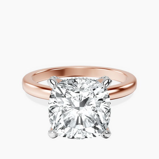 Lyla Hidden Accents Solitaire Lab Diamond Ring front view