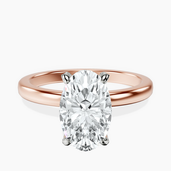 Lyla Hidden Accents Solitaire Lab Diamond Ring front view