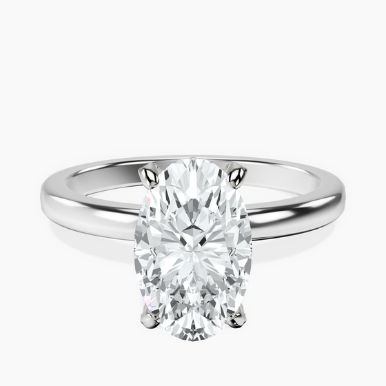 Lyla Hidden Accents Solitaire Lab Diamond Ring front view