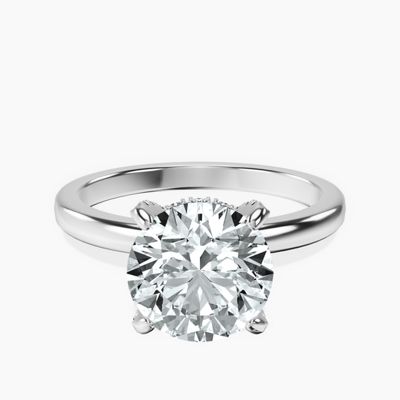 Lyla Hidden Accents Solitaire Lab Diamond Ring front view