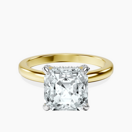 Lyla Hidden Accents Solitaire Lab Diamond Ring front view