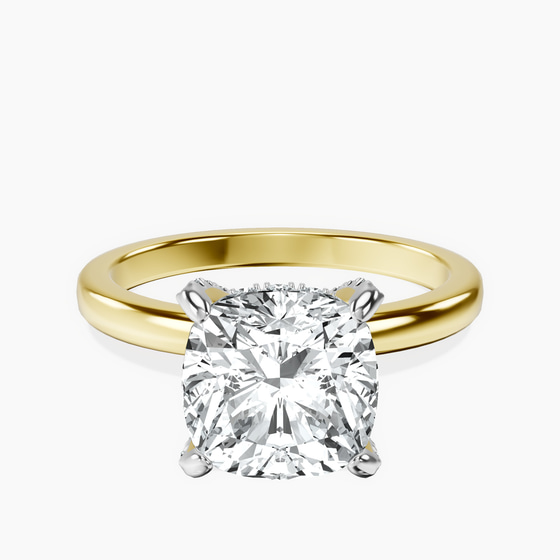 Lyla Hidden Accents Solitaire Lab Diamond Ring front view