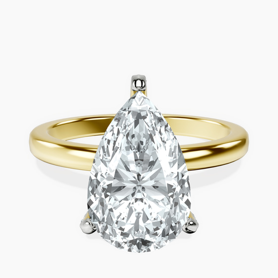 Lyla Hidden Accents Solitaire Lab Diamond Ring front view