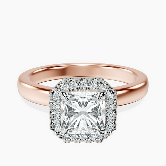 Anna Hidden Accents Halo Lab Diamond Ring front view