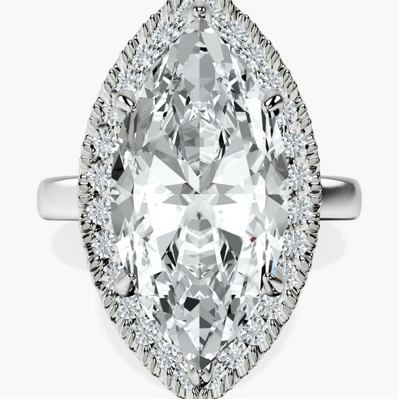 Anna Hidden Accents Halo Lab Diamond Ring front view