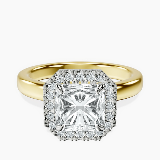 Anna Hidden Accents Halo Lab Diamond Ring front view