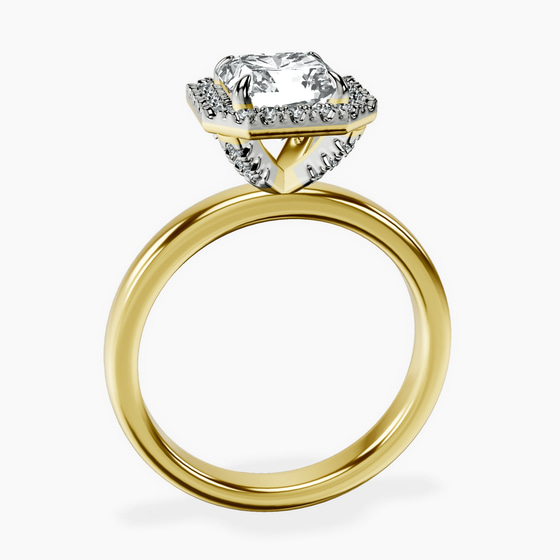 Anna Hidden Accents Halo Lab Diamond Ring left view