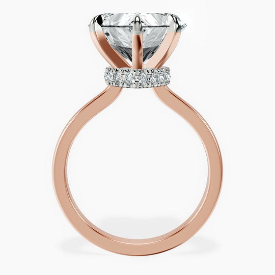 Mystic Secret Halo Lab Diamond Ring left view