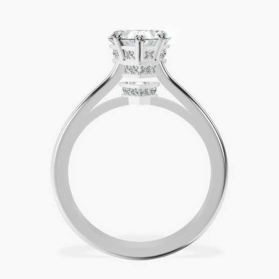 Siran Secret Halo Lab Diamond Ring left view