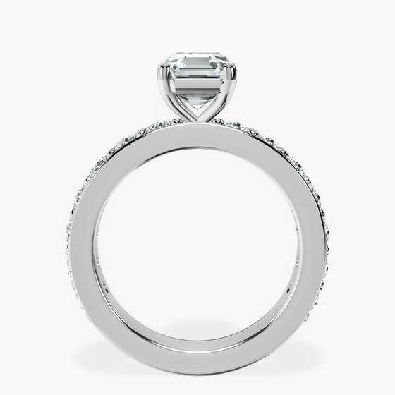 Adele Side Stone Lab Diamond Ring left view
