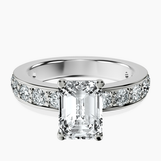 Adele Side Stone Lab Diamond Ring front view