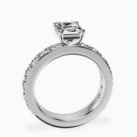 Adele Side Stone Lab Diamond Ring left view