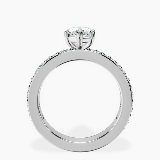 Adele Side Stone Lab Diamond Ring left view