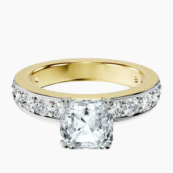 Adele Side Stone Lab Diamond Ring front view