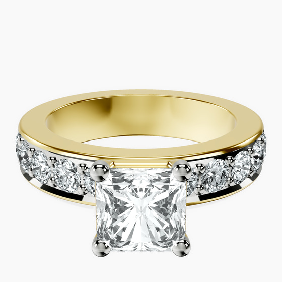 Alfreda Half Eternity Lab Diamond Ring front view