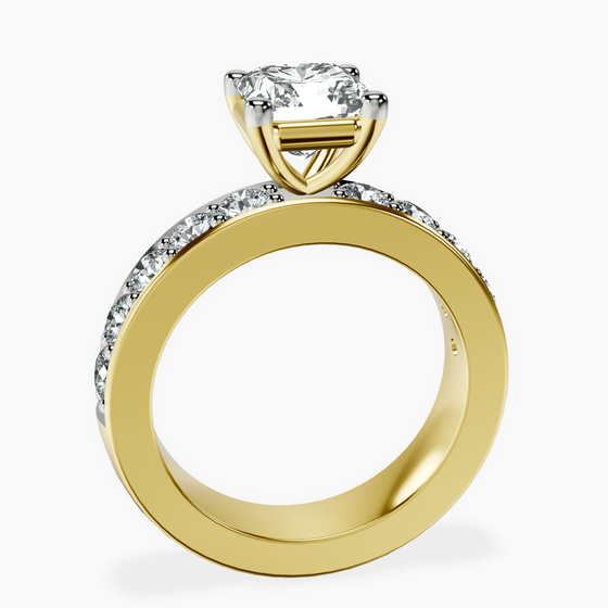 Alfreda Half Eternity Lab Diamond Ring left view