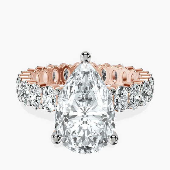 Celeste Side Oval Lab Diamond Eternity Ring front view