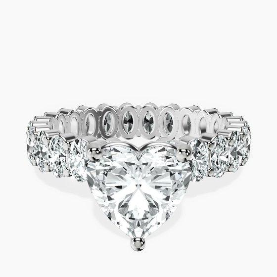 Celeste Side Oval Lab Diamond Eternity Ring front view