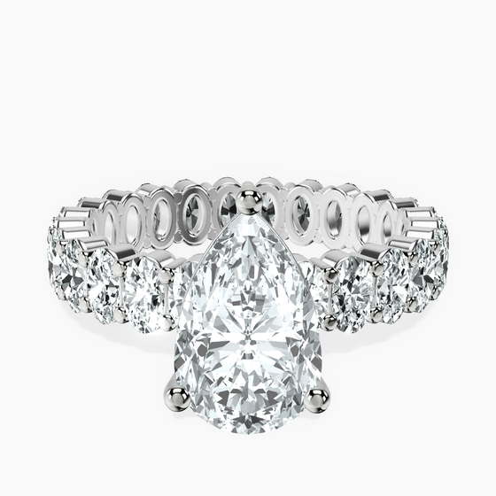 Celeste Side Oval Lab Diamond Eternity Ring front view