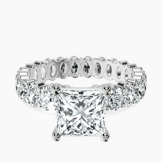 Celeste Side Oval Lab Diamond Eternity Ring front view