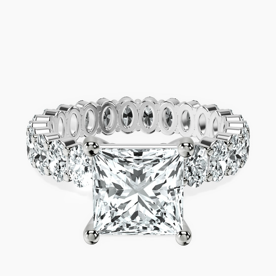Celeste Side Oval Lab Diamond Eternity Ring front view