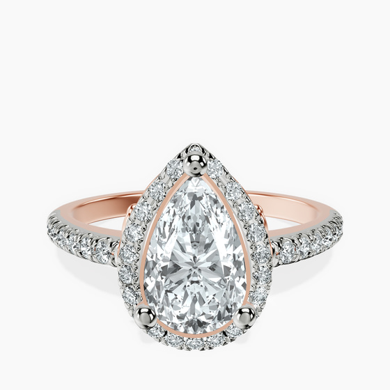 Anastasia Halo Lab Diamond Ring front view