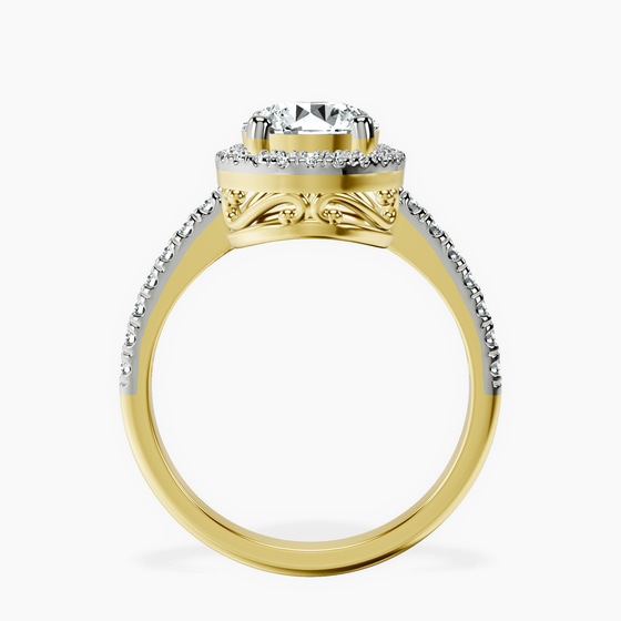 Anastasia Halo Lab Diamond Ring left view