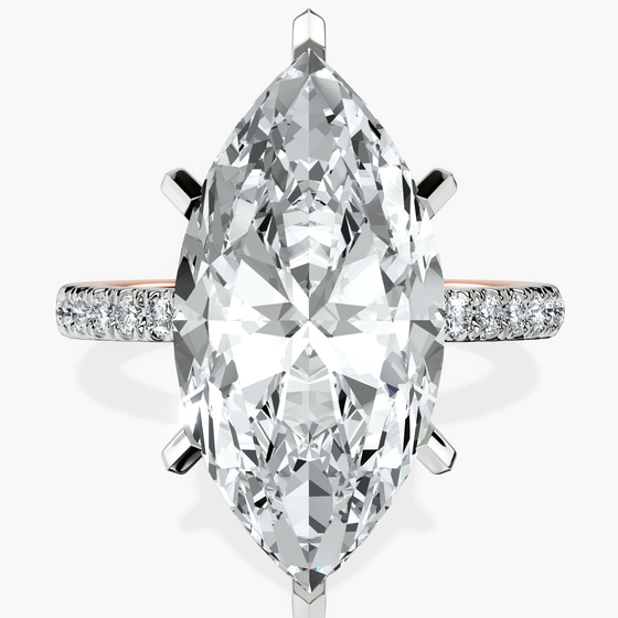 Sara Tapered Eternity Lab Diamond Ring front view