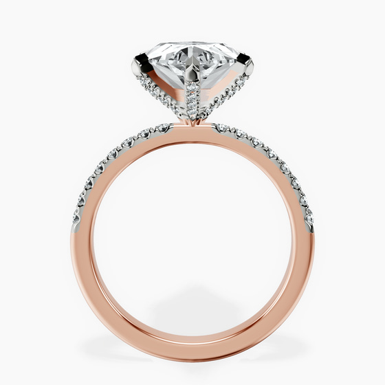 Sara Tapered Eternity Lab Diamond Ring left view