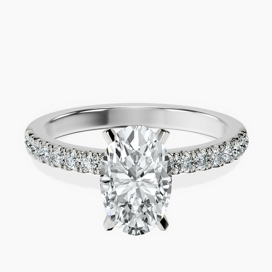 Sara Tapered Eternity Lab Diamond Ring front view