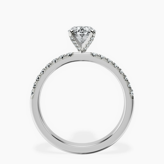 Sara Tapered Eternity Lab Diamond Ring left view