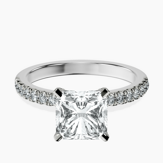Sara Tapered Eternity Lab Diamond Ring front view