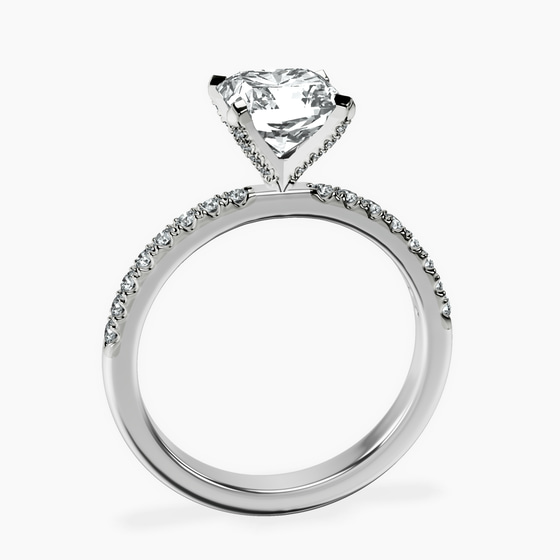 Sara Tapered Eternity Lab Diamond Ring left view