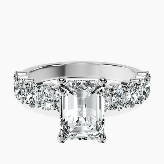 Danica Side Oval Lab Diamond Eternity Ring front view