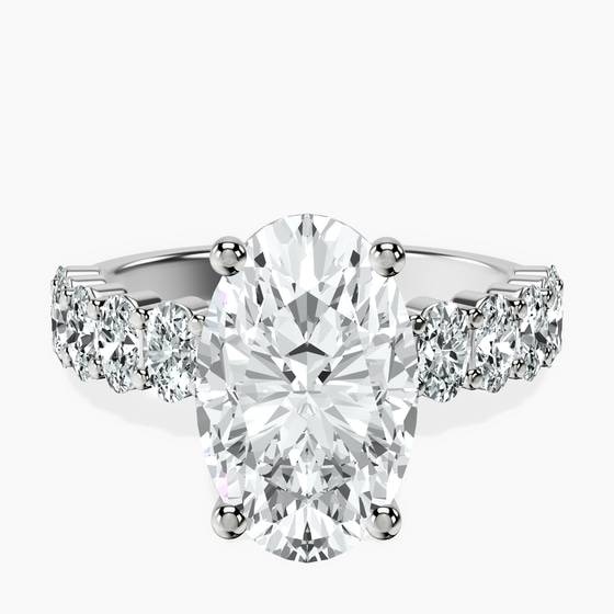 Danica Side Oval Lab Diamond Eternity Ring front view