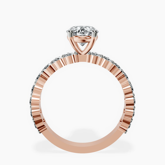 Lillian Side Oval Lab Diamond Eternity Ring left view