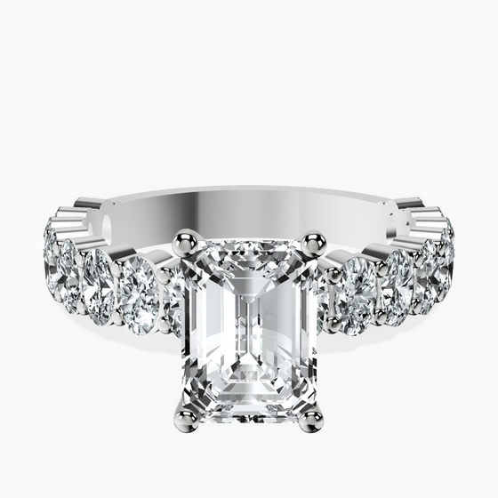 Lillian Side Oval Lab Diamond Eternity Ring front view