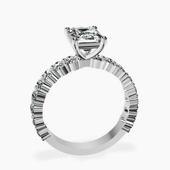 Lillian Side Oval Lab Diamond Eternity Ring left view