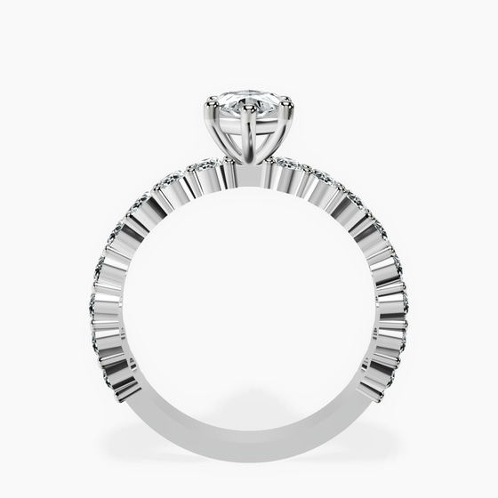 Lillian Side Oval Lab Diamond Eternity Ring left view