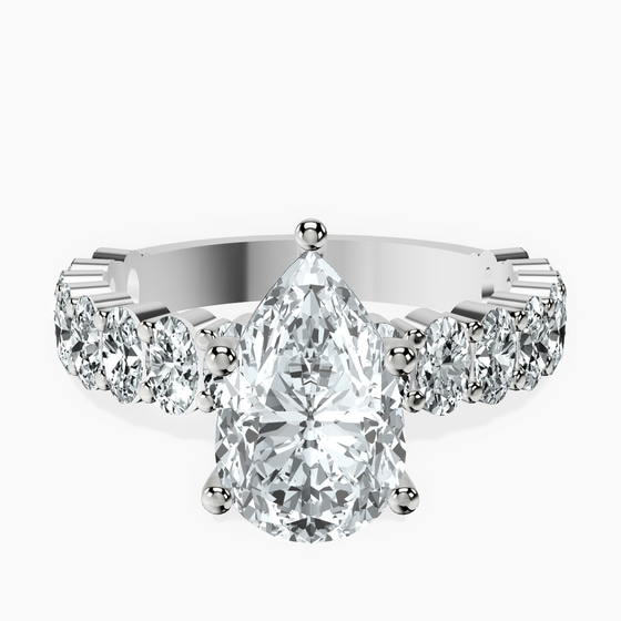 Lillian Side Oval Lab Diamond Eternity Ring front view