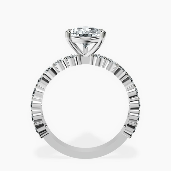 Lillian Side Oval Lab Diamond Eternity Ring left view
