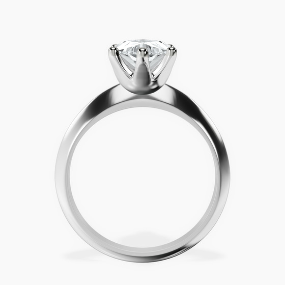 Eloise Solitaire Knife Edge Lab Diamond Ring left view