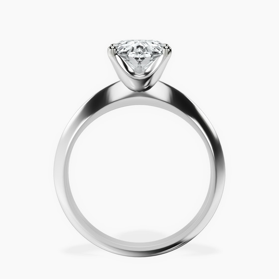 Eloise Solitaire Knife Edge Lab Diamond Ring left view