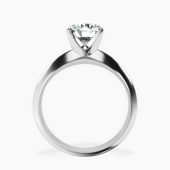 Eloise Solitaire Knife Edge Lab Diamond Ring left view