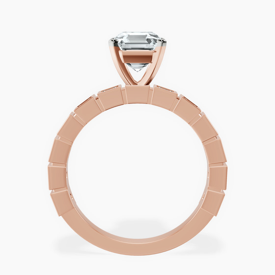 Cheryl Side Stone Lab Diamond Ring left view