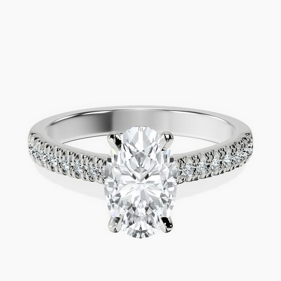 Amy Tapered Eternity Lab Diamond Ring front view