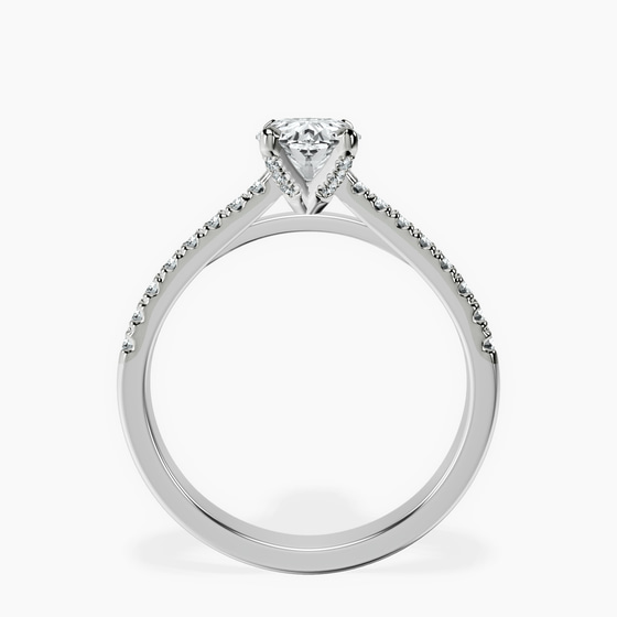 Amy Tapered Eternity Lab Diamond Ring left view