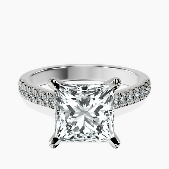 Amy Tapered Eternity Lab Diamond Ring front view