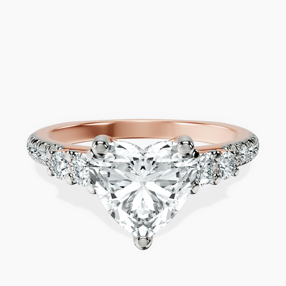 Geneva Side Stone Lab Diamond Ring front view