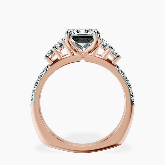 Geneva Side Stone Lab Diamond Ring left view